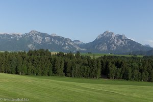 Blick vom Balkon des Bauernhof Hauser nach Neuschwanstein