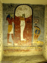 Wandmalerei im Grab von Pharao Ramses I.