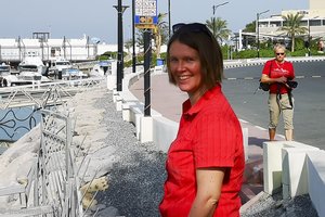 Anne und Lars im Yachthafen Marina Al Hamra