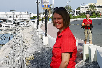 Anne und Lars im Yachthafen Marina Al Hamra