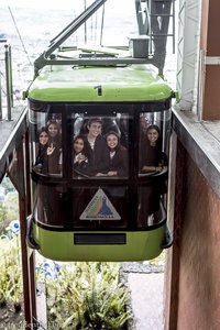 Gondel der Seilbahn auf den Monserrate in Bogota