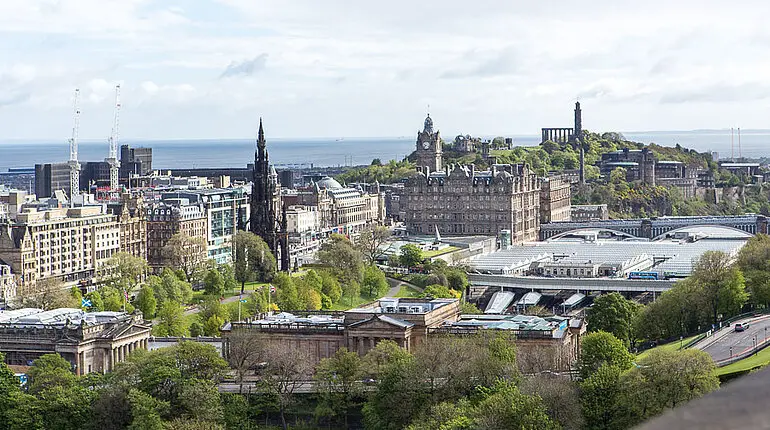 bei der Argyle Battery im Edinburgh Castle