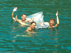 Schwimmende Faulenzer bei der Insel Kekova