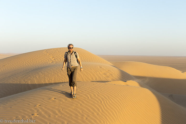 Lars auf den Sanddünen der Rub al-Khali im Oman