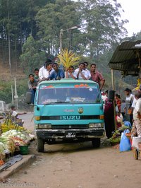 Lkw auf dem Markt von Bandarawela