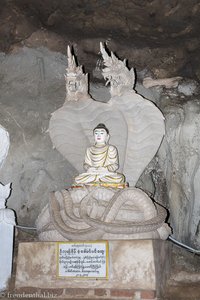 Buddha-Statue in den Pindaya-Höhlen