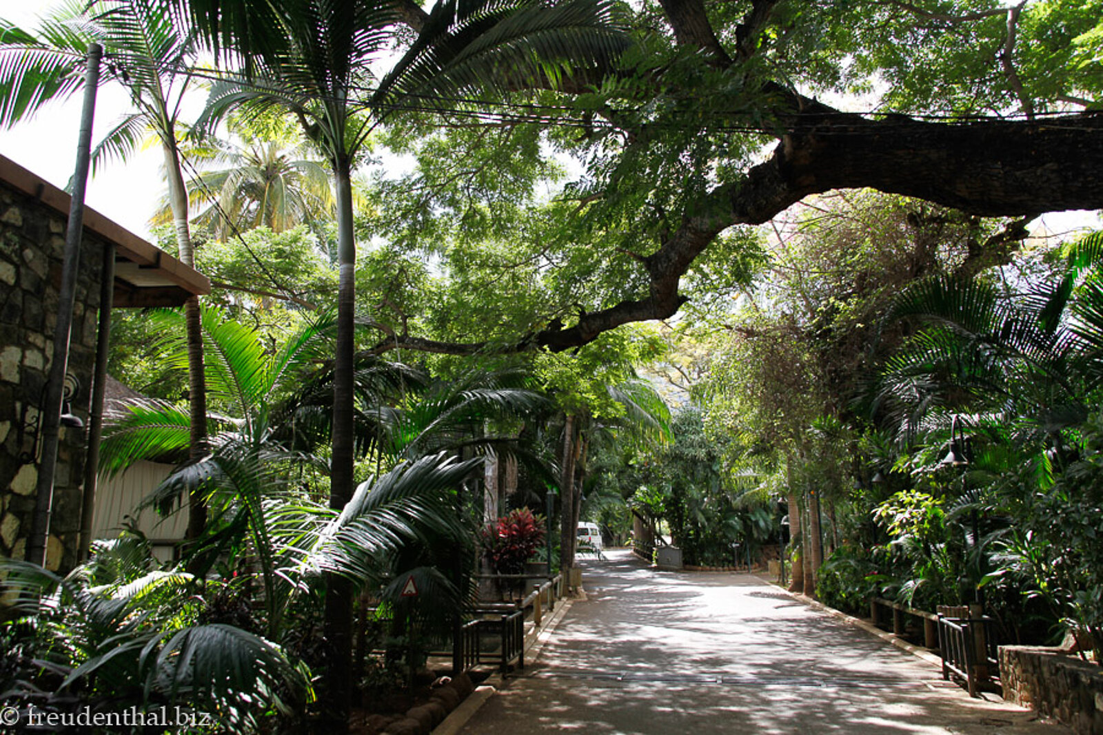 Weg zum Restaurant Domaine Anna nahe Flic en Flac auf der Insel Mauritius