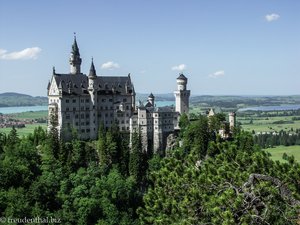 das Schloss Neuschwanstein in einer seiner schönsten Perspektiven