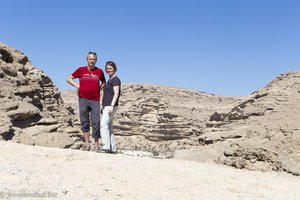 Anne und Lars beim Wadi Ayun in der Region Dhofar