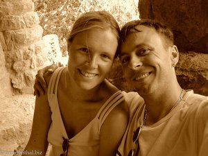 Anne und Lars im Park Güell