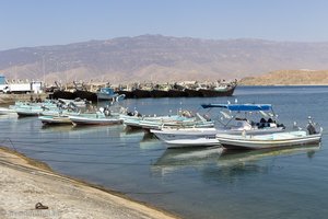 im idyllischen Hafen von Mirbat im Oman