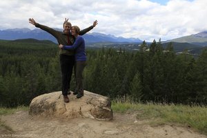 Annette und Lars oberhalb des Maligne Canyons