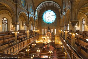 Blick vom Balkon der Eldridge Street Synagogue in New York
