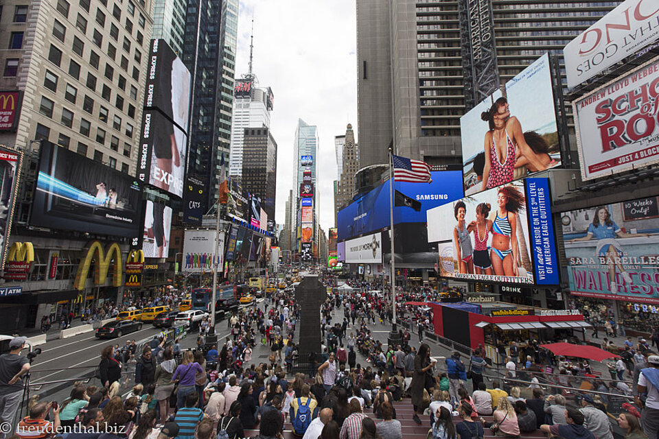 Blick über den Times Square in New York City