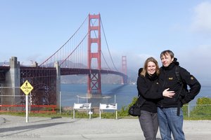 Annette und Lars vor der Golden Gate Bridge
