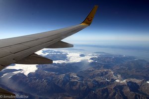 Flug über die Alpen