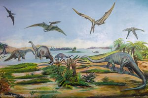 Wandgemälde im Fossilien-Museum von Villa de Leyva
