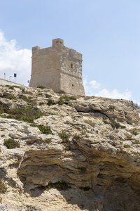 Turm über den Klippen der Blauen Grotte auf Mala