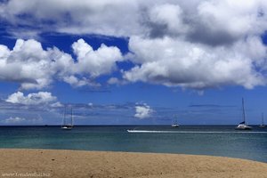 Blick vom Reduit Beach über die Rodney Bay