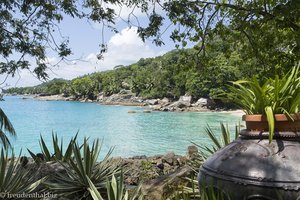 Blick zum Sunset Beach auf Mahé