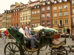 Annette und Lars in einer Warschauer Kutsche