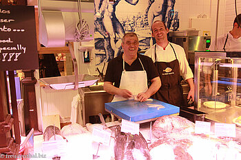 Fischverkäufer im Mercado de San Miguel