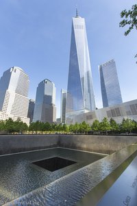 Brunnen beim Memorial Plaza zum 11. September