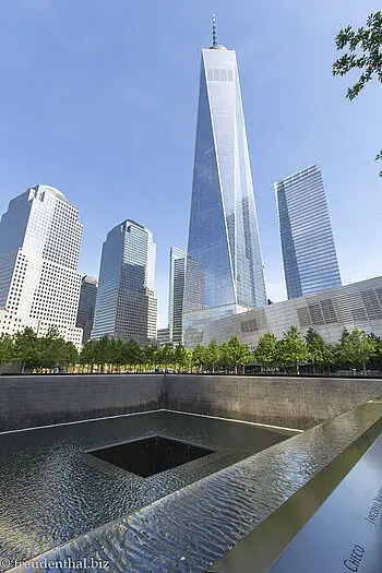 Brunnen beim Memorial Plaza zum 11. September