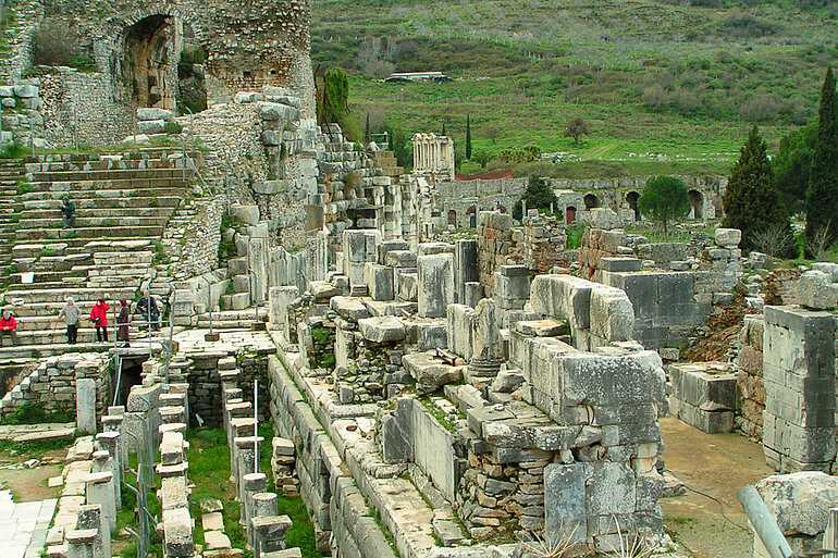 Bühnenteil vom Theater in Ephesos