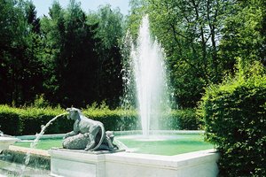 Springbrunnen im Schlossgarten von Chiemsee
