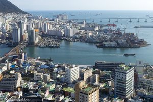 Blick in die Bucht von Busan