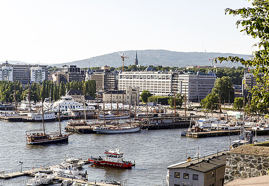 Blick über den Hafen von Oslo