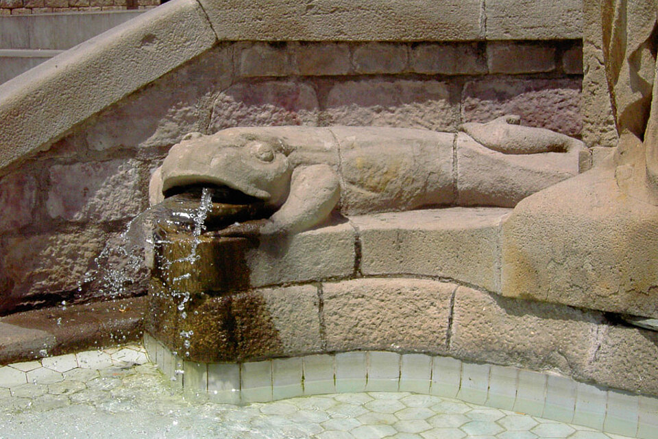 Brunnen beim Krankenhaus Santa Creu i Sant Pau in Barcelona