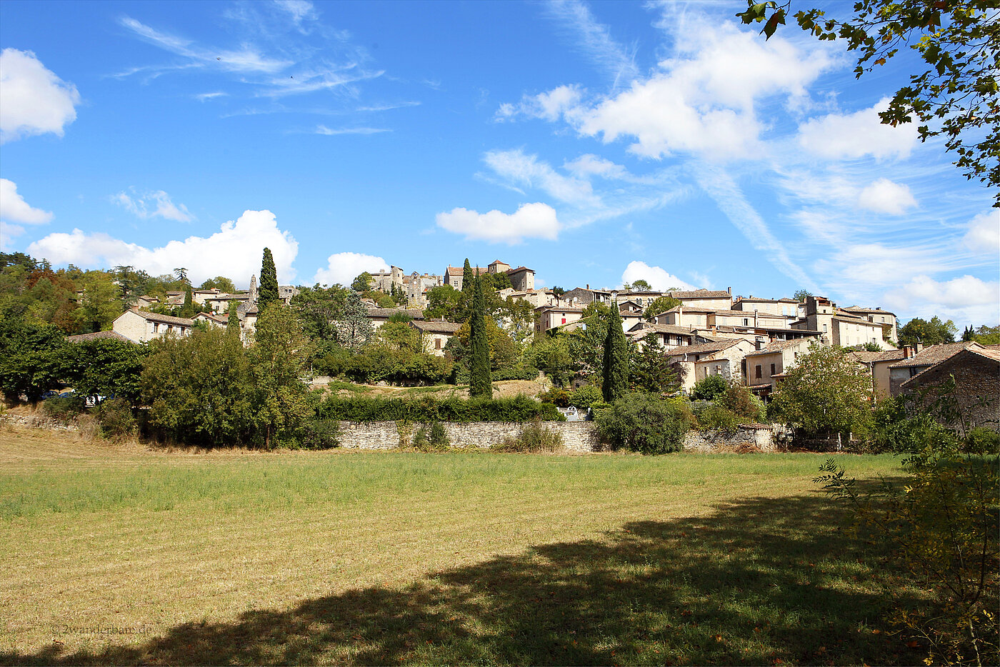 unser Picknickplatz mit Blick auf Bruniquel