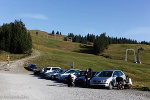 Parkplatz vom Hotel Passhöhe beim Ibergeregg