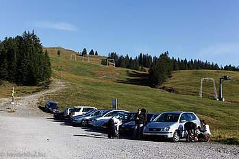 Parkplatz vom Hotel Passhöhe beim Ibergeregg