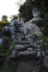 Treppenaufstieg über den Adonis Trail