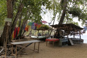 Verkaufsstände am Strand