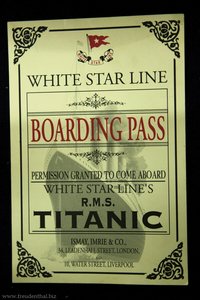 Bordpass der Titanic