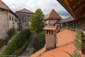 Auf den Mauern der Burg Bled