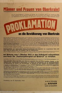 Proklamationen an die Oberkrainer