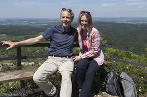 Auf einer Felskanzel auf der Schwäbischen Alb