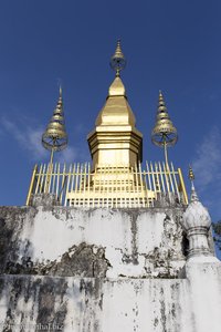 Goldener That Chomsi auf dem Phou Si bei Luang Prabang