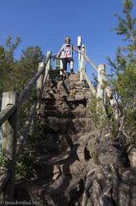 Steile Treppe beim Espigón Atravesado