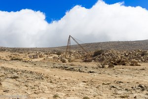 Steinbruch in der flachen Gipfelregion des Jabal Samhan im Oman
