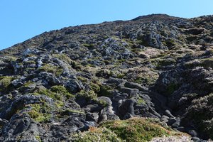 Pico - Blick hinauf zur Außenseite der Caldeira