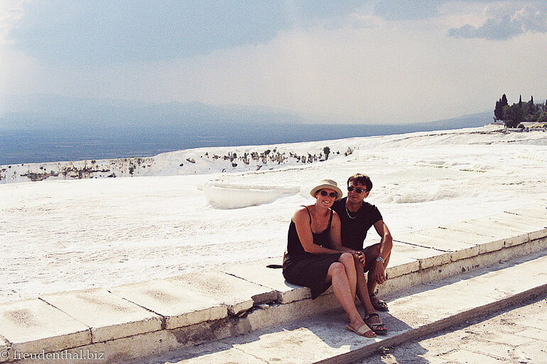  Lars bei den Sinterterrassen von Pamukkale