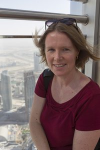 Anne auf dem Burj Khalifa