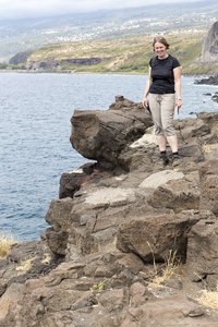 Anne beim Cap La Houssaye