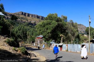 der Weg zur Kosterkirche Debre Libanos